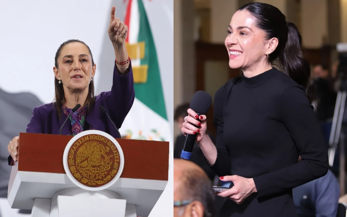 Reaparece Liz Vilchis en las mañaneras, ahora ‘haciendo periodismo’ | Video