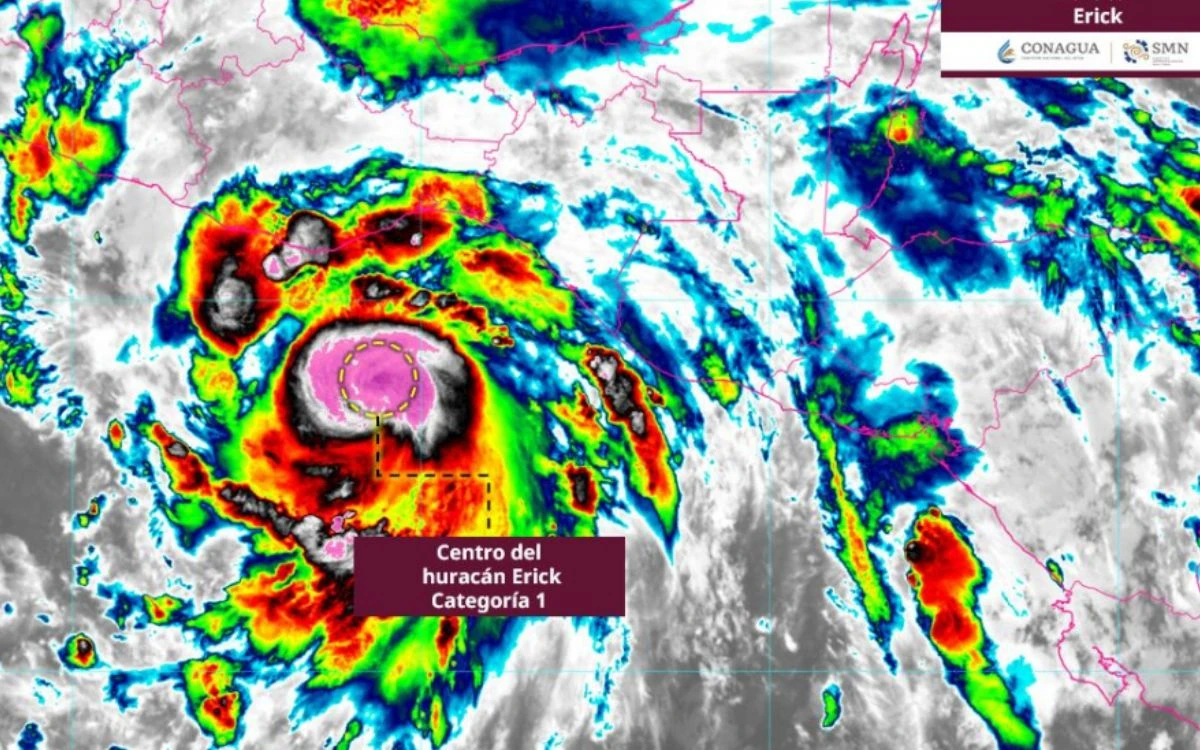 ‘Erick’ se convierte en huracán categoría 1; zonas de prevención en Oaxaca y Guerrero