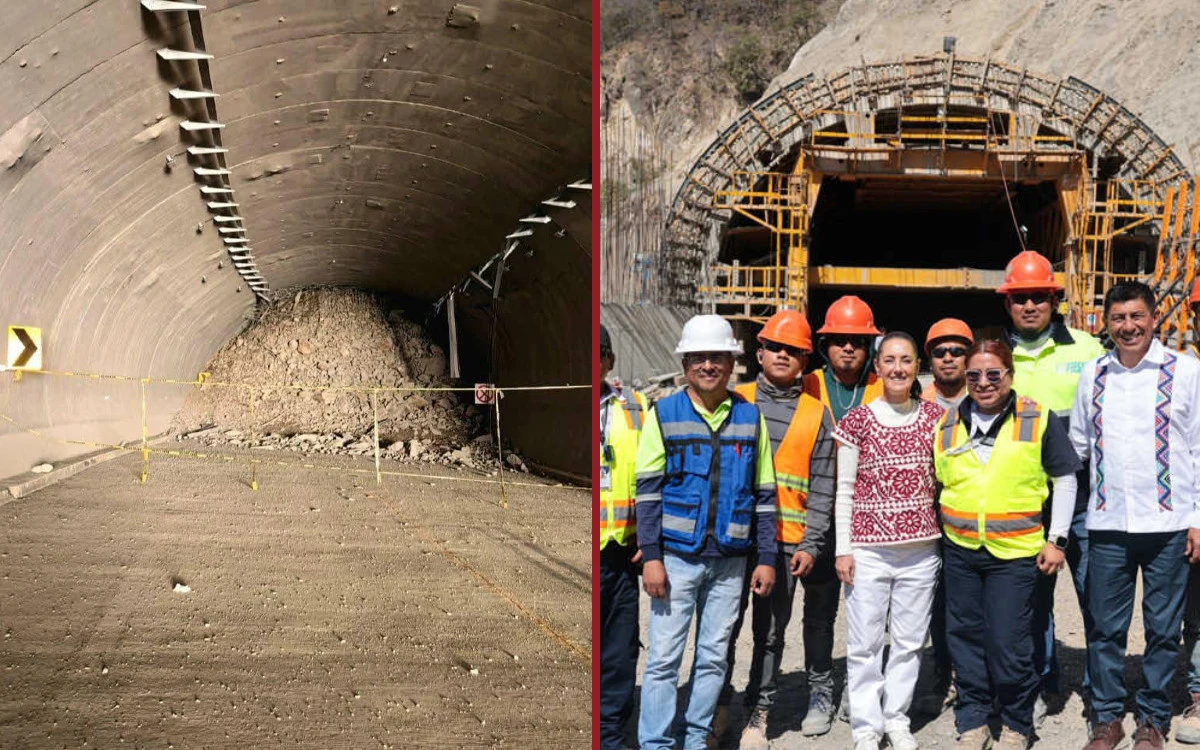 Colapsó túnel de la Mitla-Tehuantepec, la obra sin fin inaugurada en enero