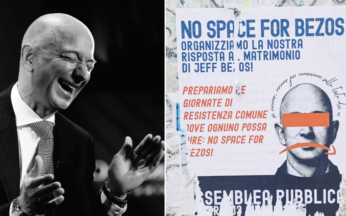 Videos | Jeff Bezos llega a Venecia para su criticada boda; siguen protestas contra el magnate