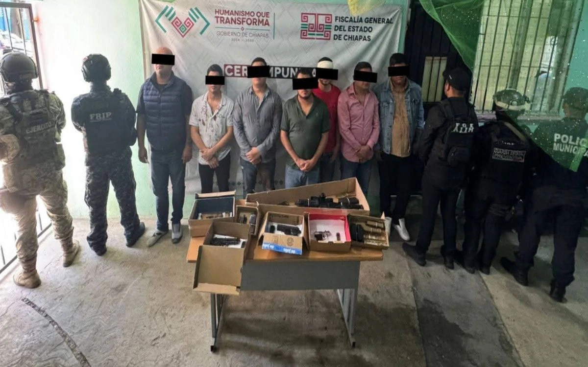 Detienen en Chiapas a nueve presuntos integrantes del Cártel de Sinaloa