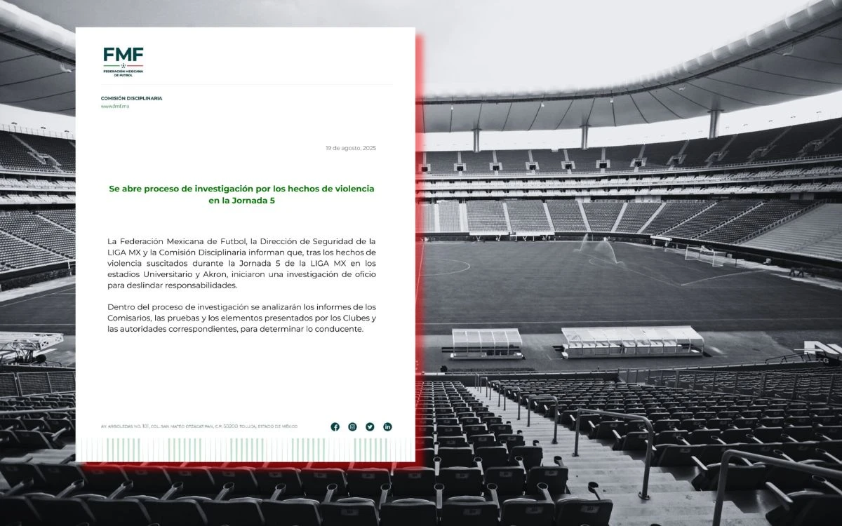 FMF investigará hechos violentos ocurridos en los estadio Akron y Universitario de la UANL