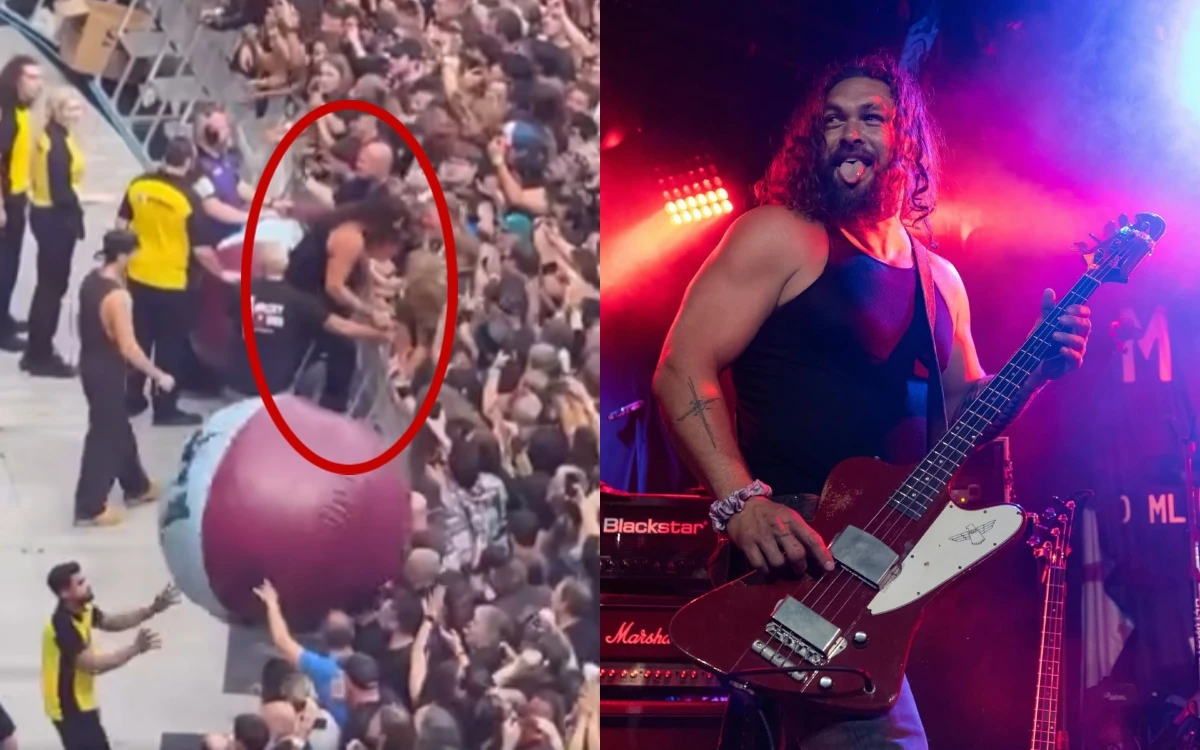 Videos | Jason Momoa salta vallas y disfruta concierto de Pantera en despedida de Black Sabbath