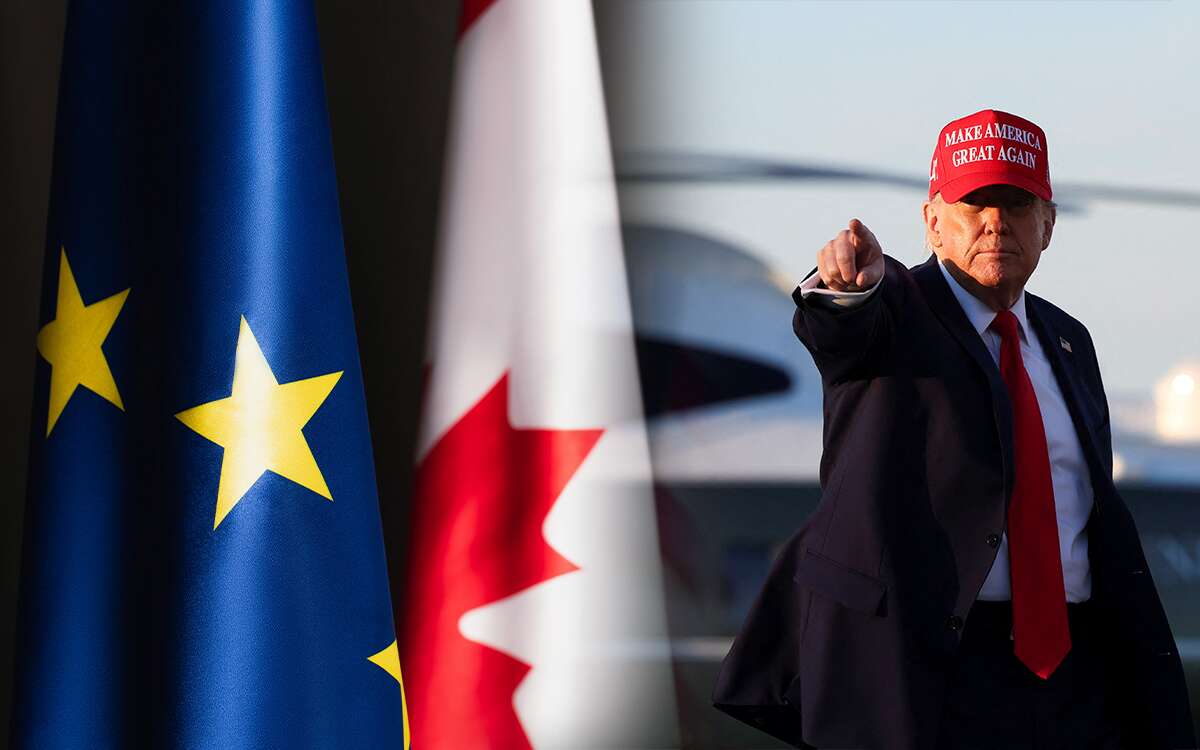 Trump amenaza con más aranceles tras represalias de la UE y Canadá