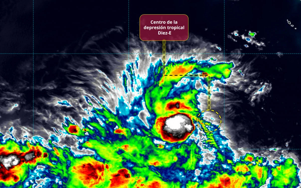 Se forma la depresión tropical Diez-E en el Pacífico; podría intensificarse a tormenta tropical Juliette
