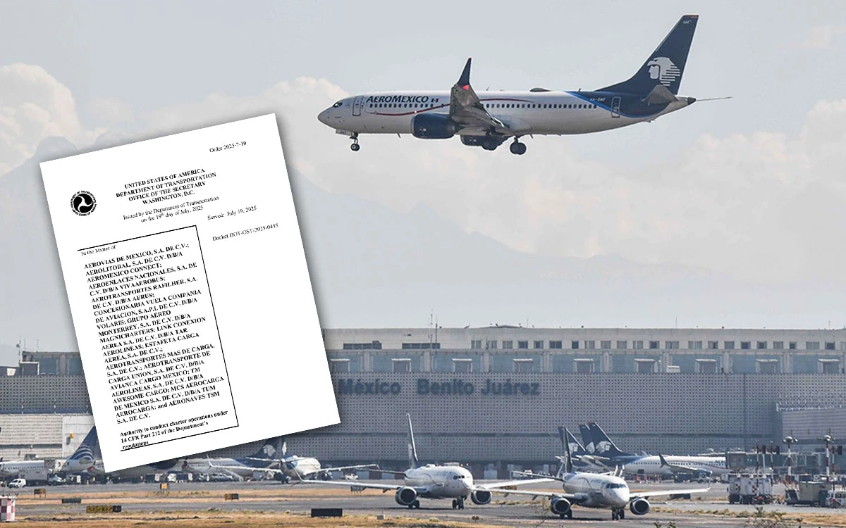 Orden de EU que exige a aerolíneas mexicanas autorización previa para vuelos | Documento