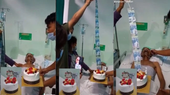Orang Sakit Dirayakan Ulang Tahunnya, Viral di Media Sosial