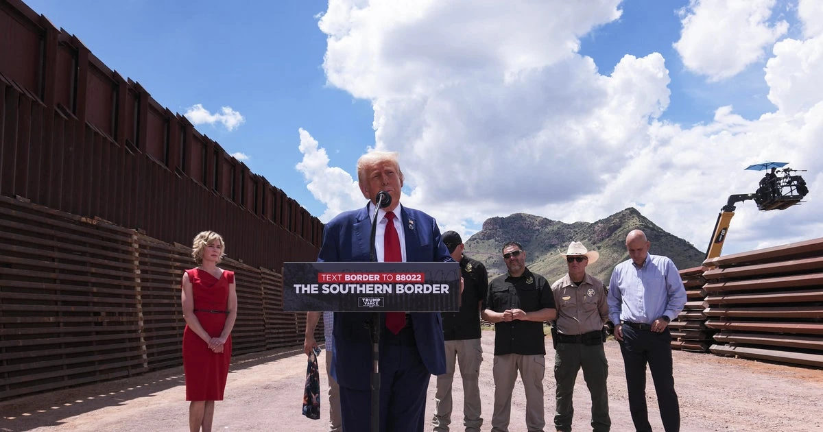 Trump visits border, trades accusations with Democrats on immigration