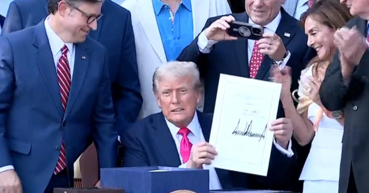 President Trump celebrates Independence Day with budget bill signing, military jet flyover