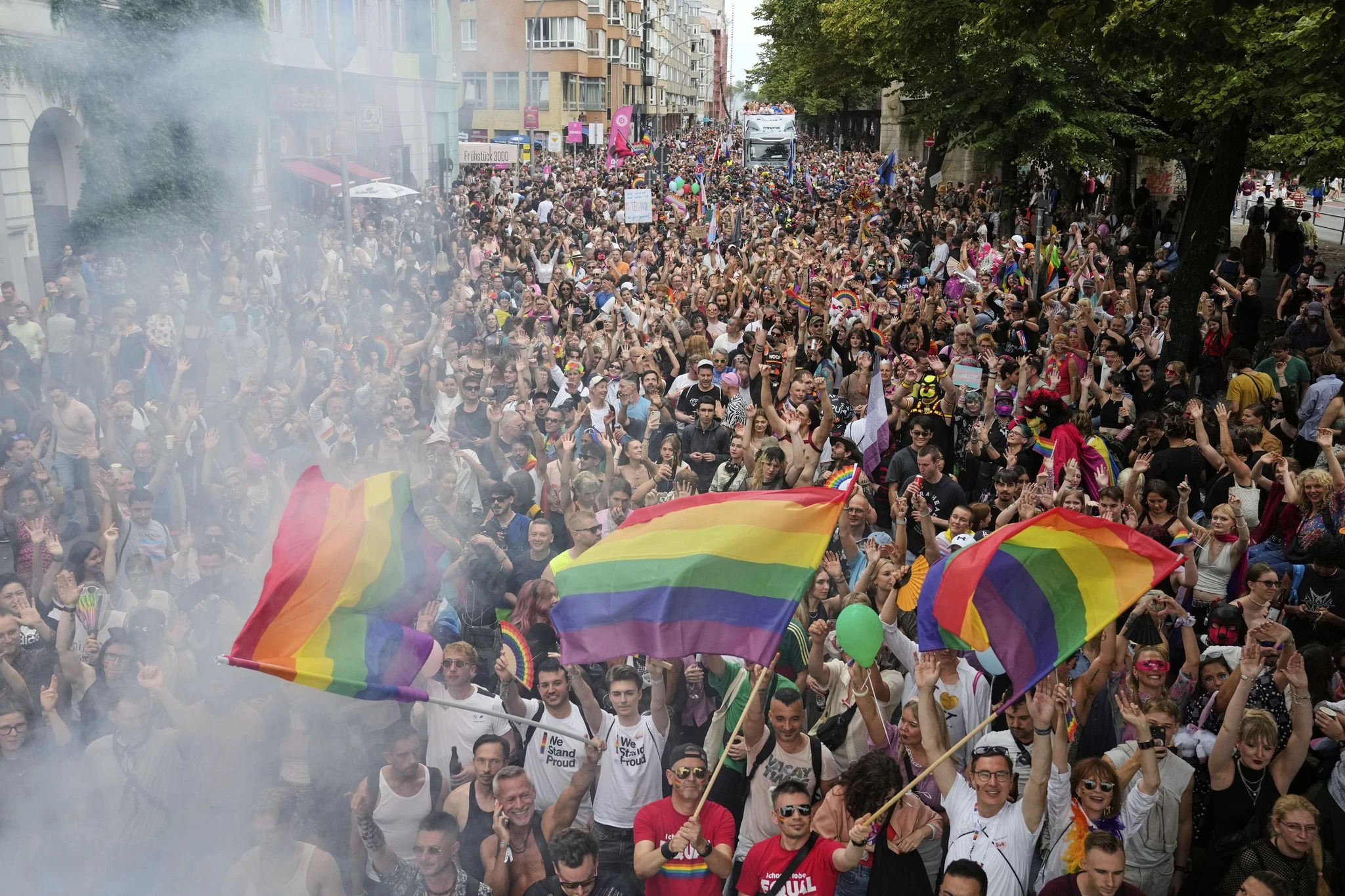 Berlin celebrates Pride parade with techno beats and rainbow flags