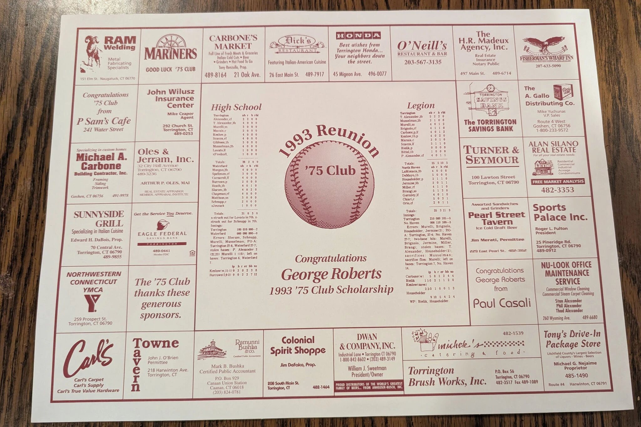 Torrington's double championship in 1975 rare feat in CT baseball