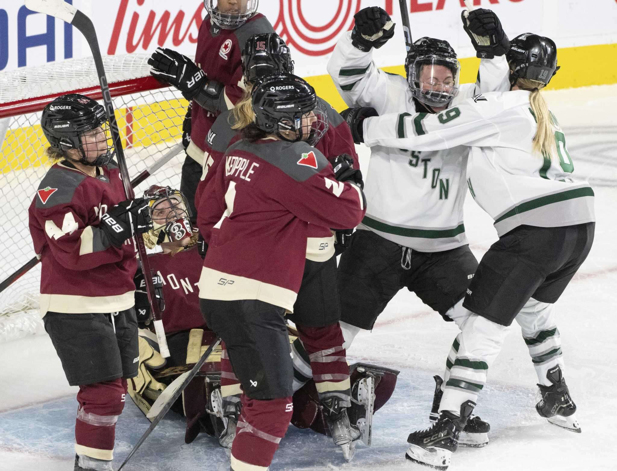 Taylor Wenczkowski scores in 3rd OT, Boston beats Montreal 2-1 in Game 2 of PWHL semifinal series