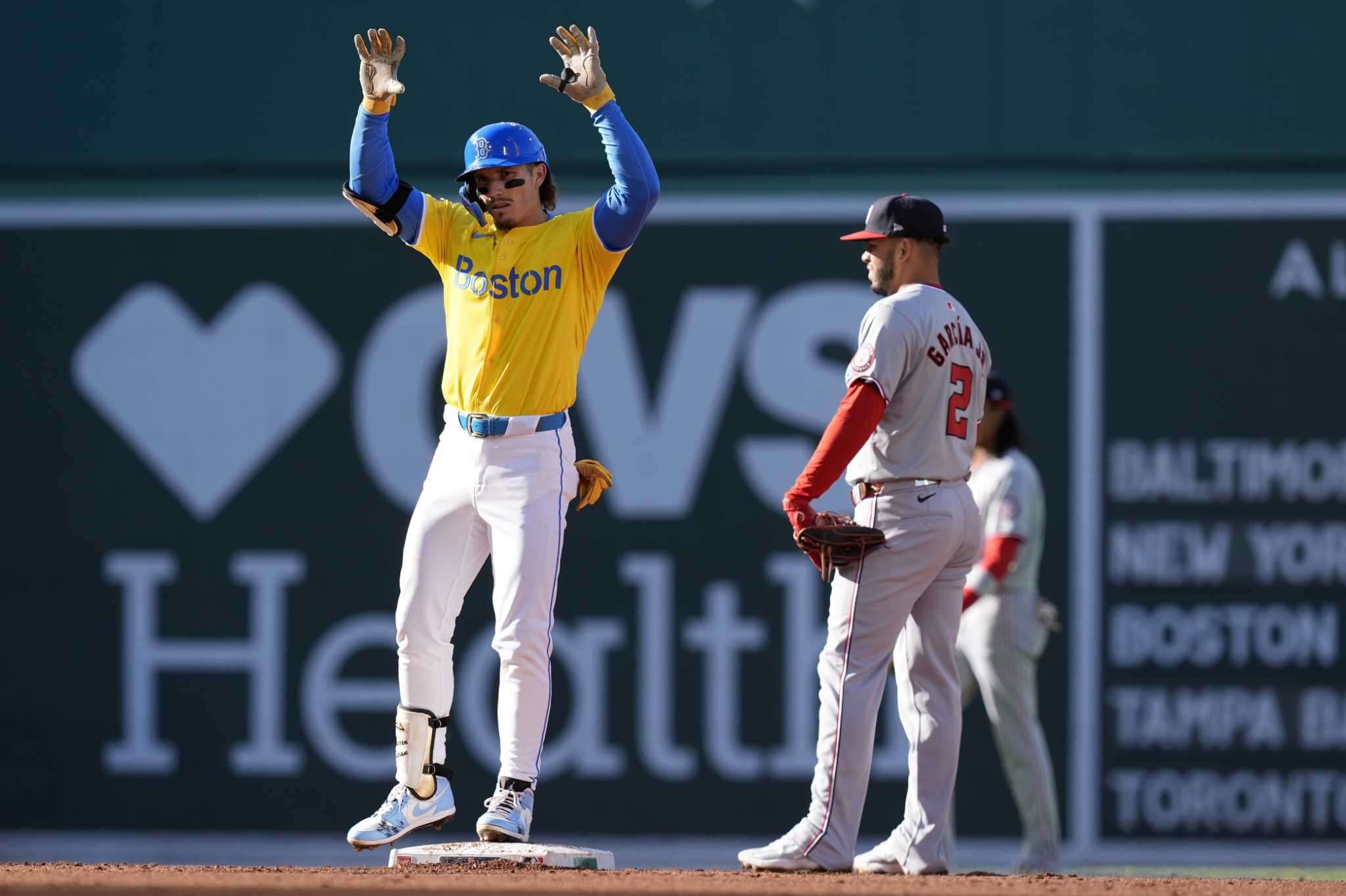 Rafael Devers' 2-run double in the 8th inning lifts Red Sox over Nationals 4-2