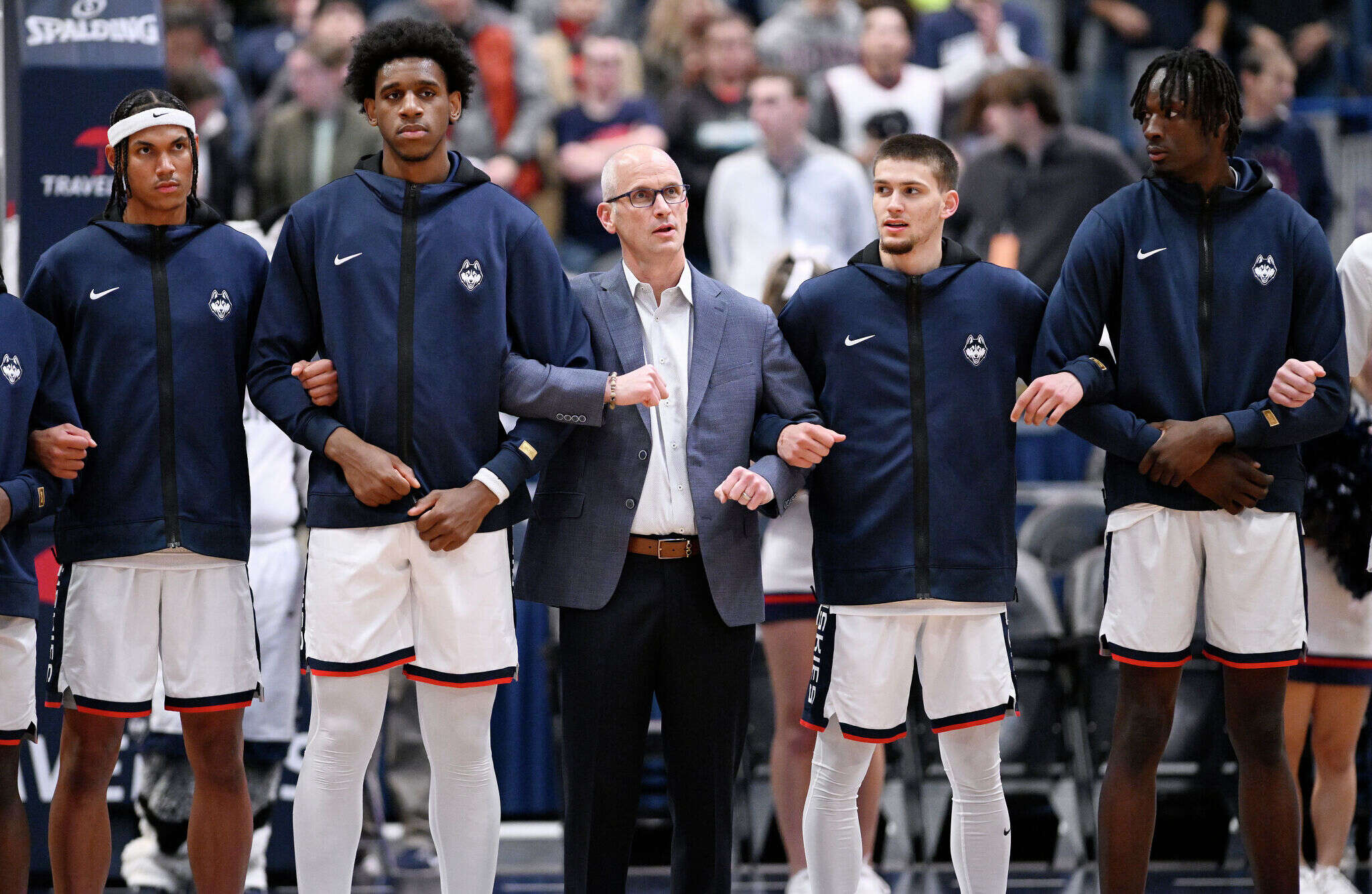 Is Saturday the final UConn men's basketball home game for multiple Huskies?