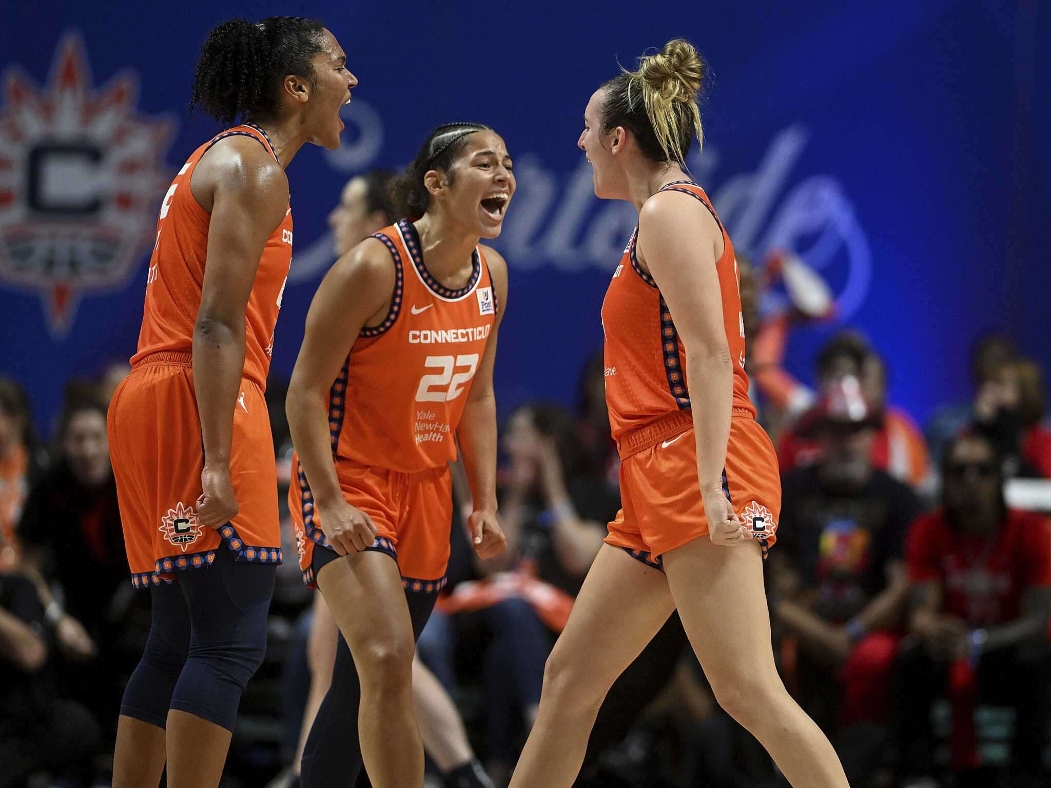 Thomas' triple-double leads Connecticut to win over Indiana and Caitlin Clark in WNBA playoff opener