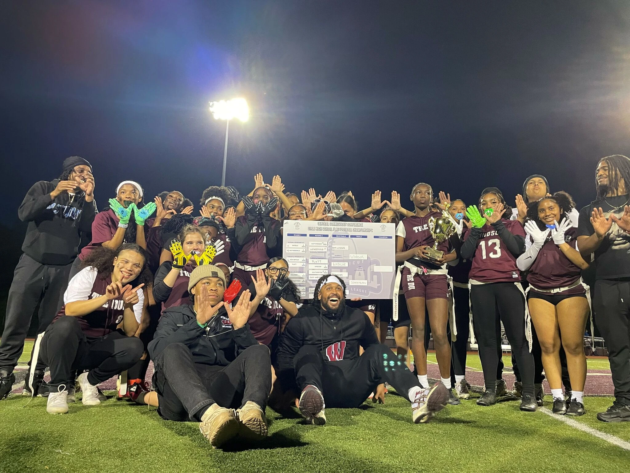 CCC and CRAL crown champions with flag football CIAC tournament next