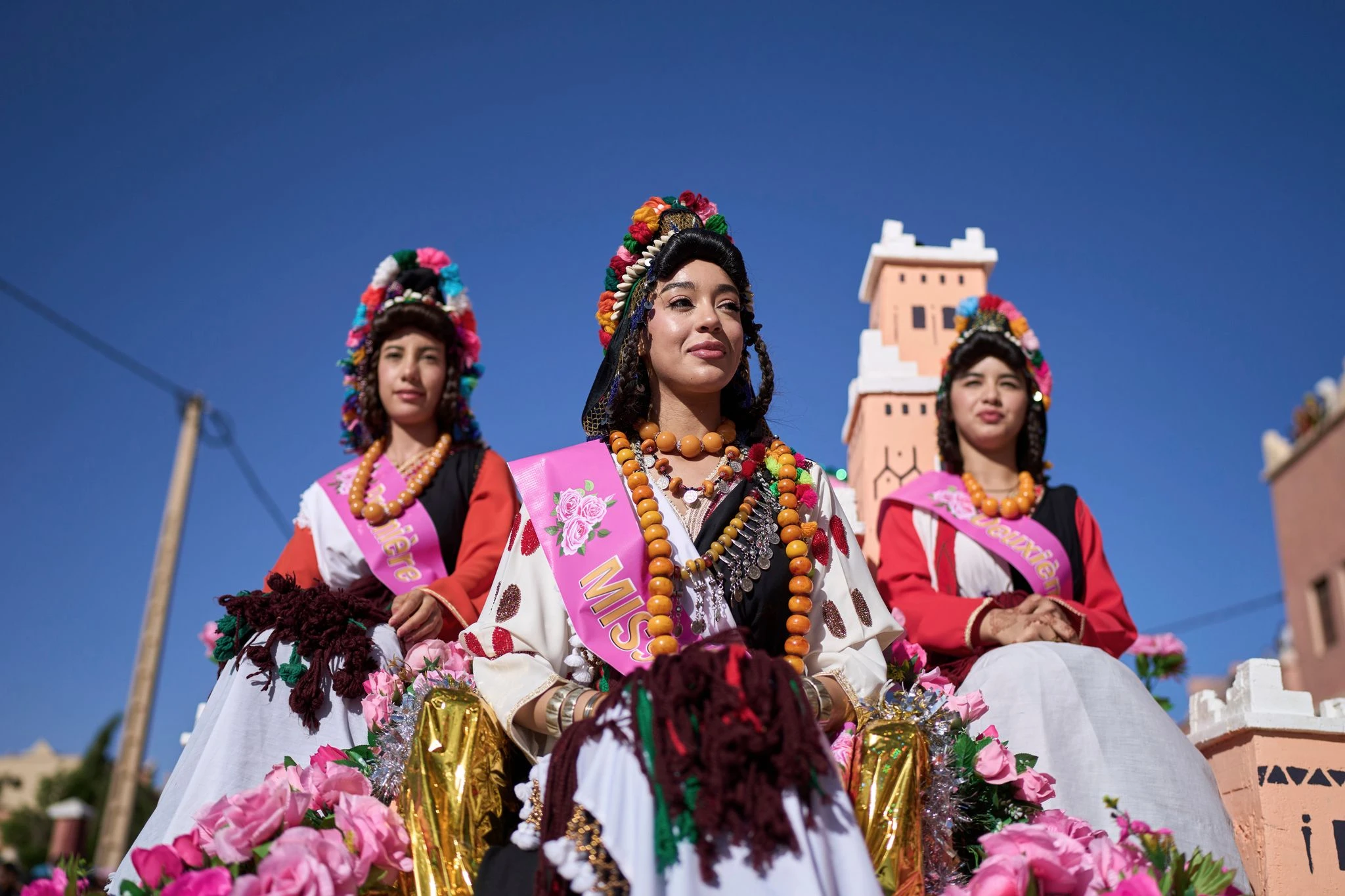 AP PHOTOS: The desert blooms, roses perfume the air and a Moroccan town comes to life