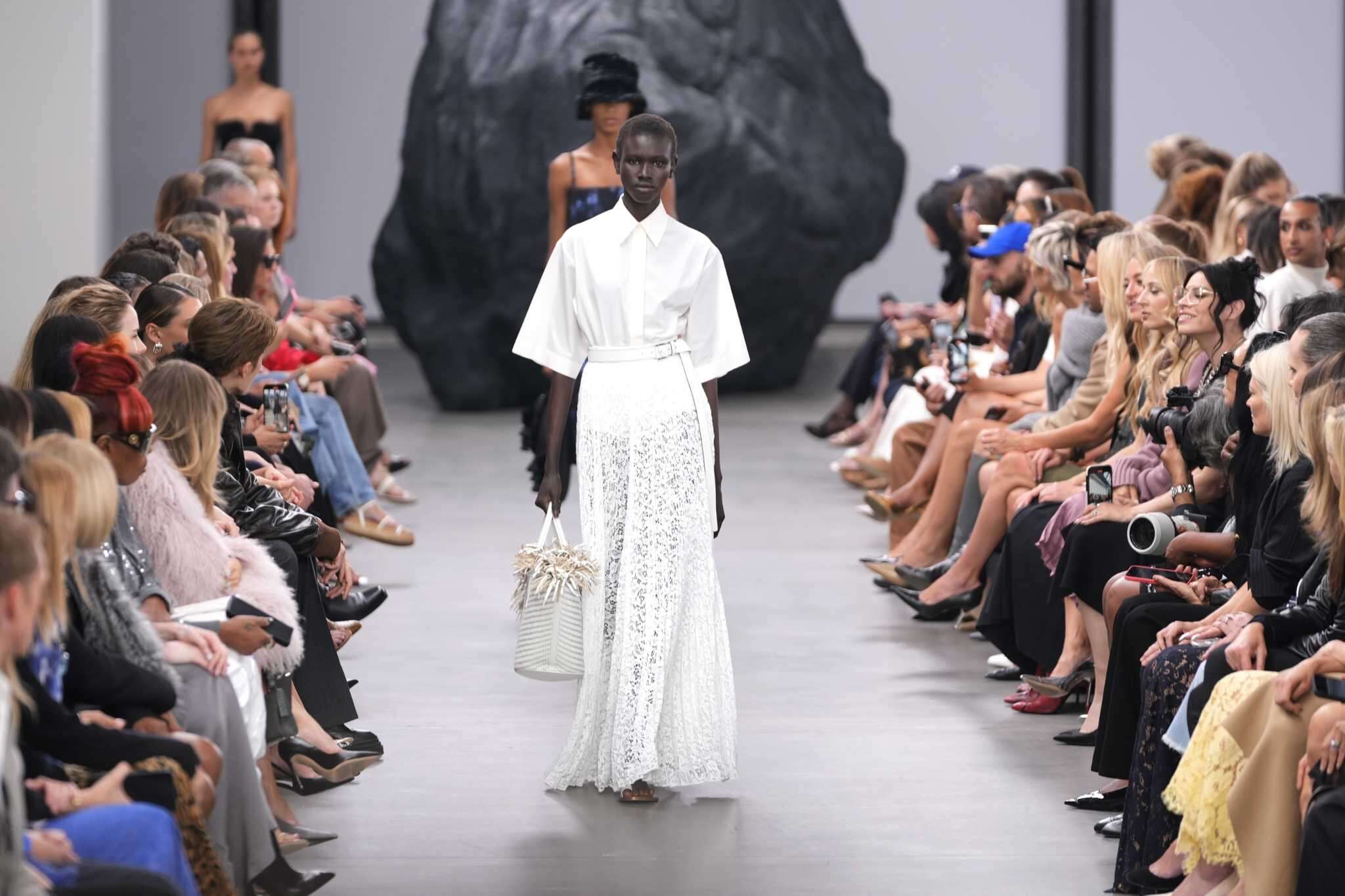 Bold looks among boulders at Michael Kors' New York Fashion Week show