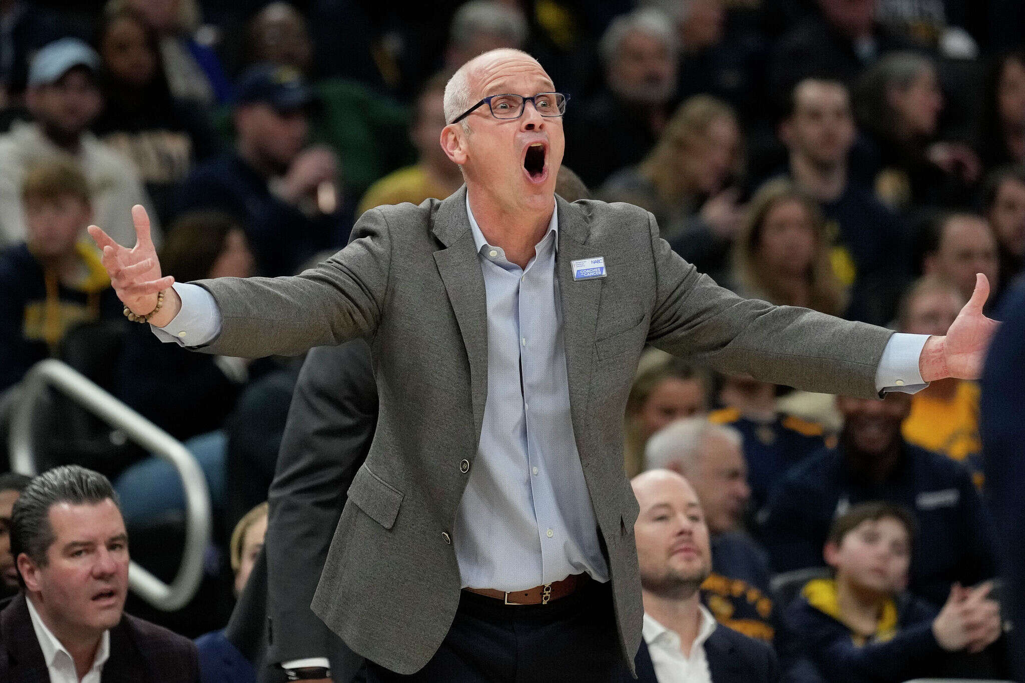 How popular is UConn's Dan Hurley compared to other blue blood coaches?