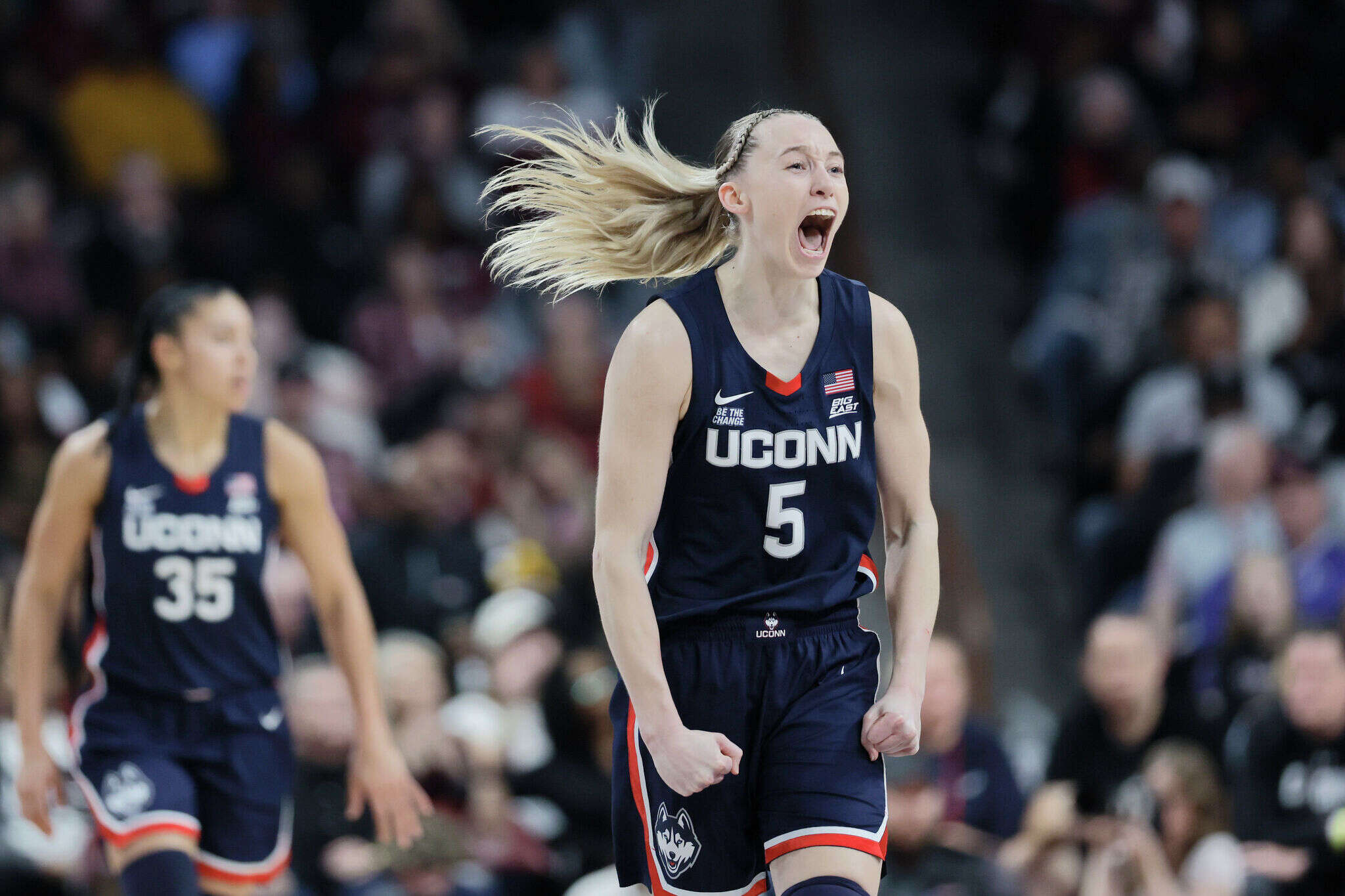 UConn women's basketball stuns reigning national champs South Carolina