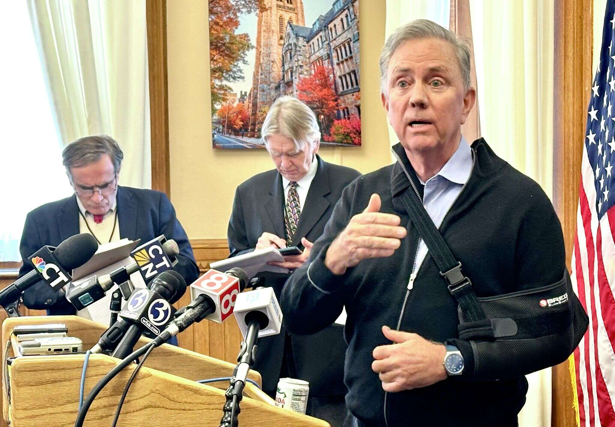 Haar: Gov. Lamont broke his arm in India. His cost to treat it will amaze you