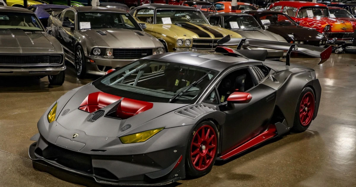 A Michigan dealer is selling a Lamborghini Huracán Super Trofeo titled for road use
