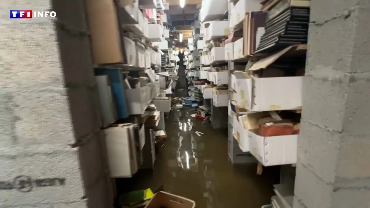 VIDÉO - Inondations en Gironde : les images de la plus grande librairie d'Europe sous les eaux