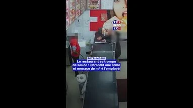 Le restaurant se trompe de sauce : il brandit une arme (factice) et menace de m*rt l'employé