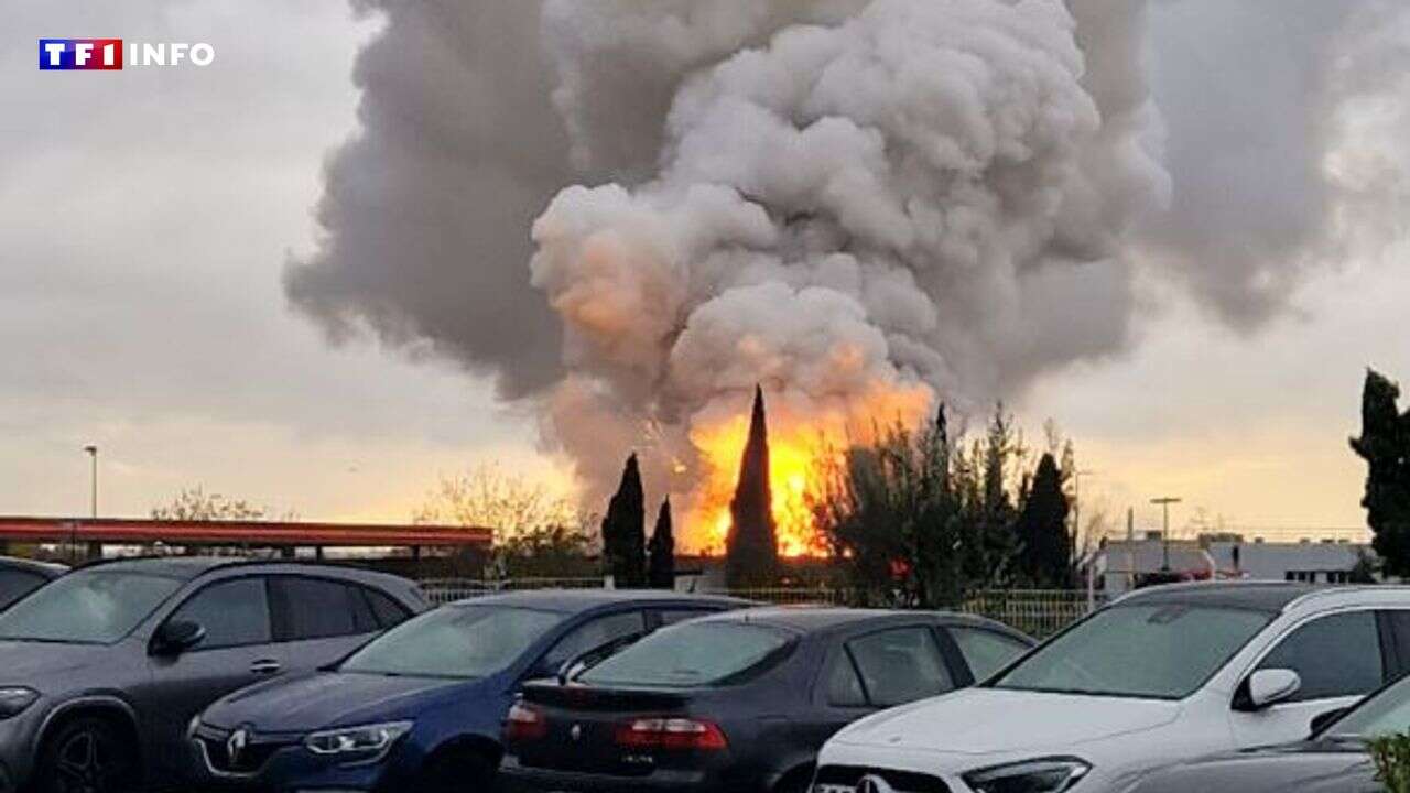 Vitrolles : un entrepôt contenant notamment feux d'artifice a pris feu, une centaine de pompiers mobilisés