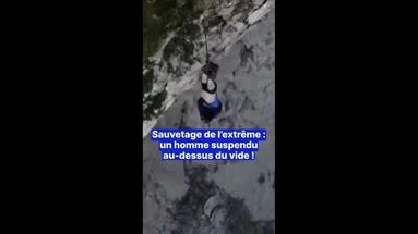 Sauvetage de l’extrême : un homme suspendu par les pieds au-dessus du vide