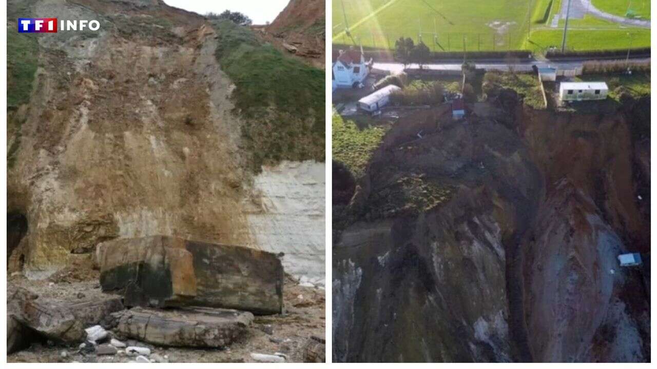 VIDÉO - Un blockhaus tombe sur la plage à Dieppe, les habitants des maisons voisines s'inquiètent