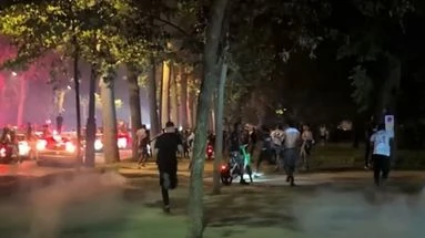 Incidents après la victoire du PSG : 