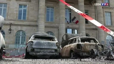 Alençon : le tribunal dégradé, des voitures incendiées
