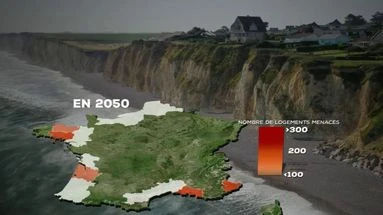 EXCLUSIF TF1 - La carte des logements menacés par l'érosion du littoral