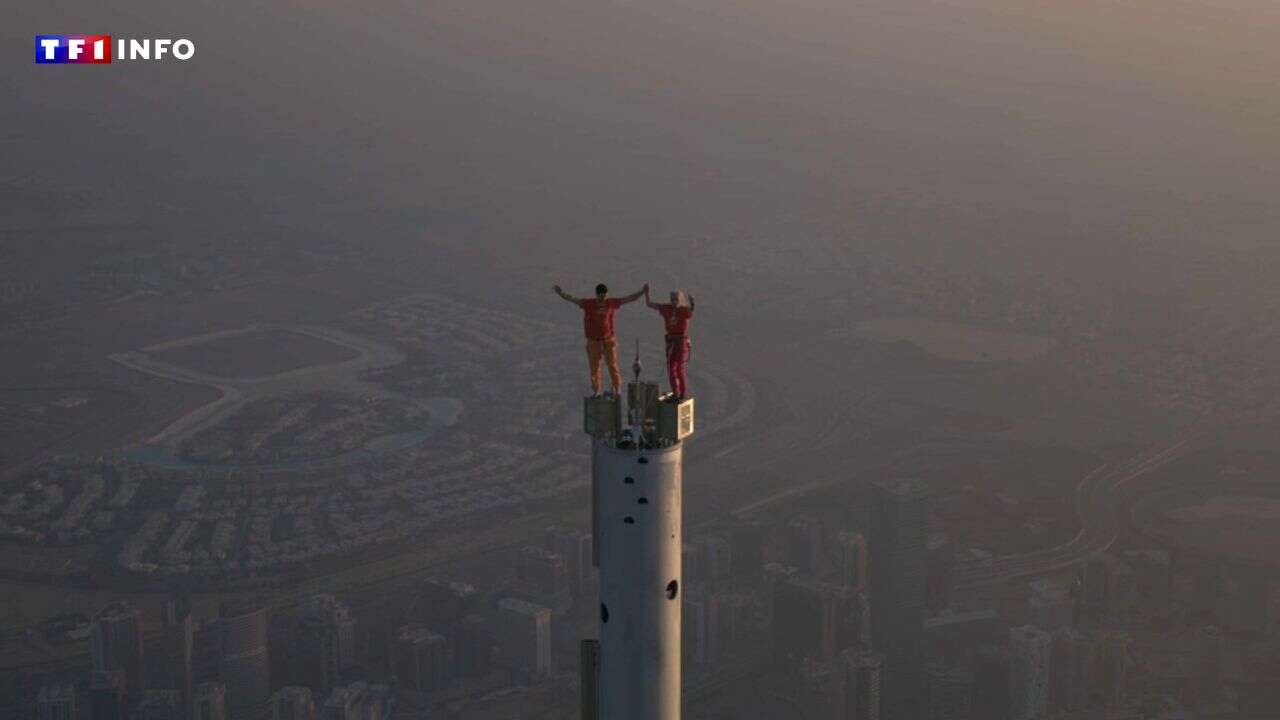 VIDÉO - L'exploit vertigineux de deux grimpeurs français sur le plus haut gratte-ciel du monde à Dubaï