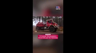 À Cestas, les pompiers encerclés par les flammes