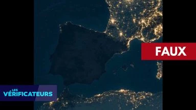 VÉRIF' - Blackout : gare à cette image satellite qui prétend montrer l'Espagne plongée dans le noir