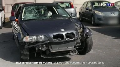 Rassemblement de tuning : une voiture percute huit spectateurs