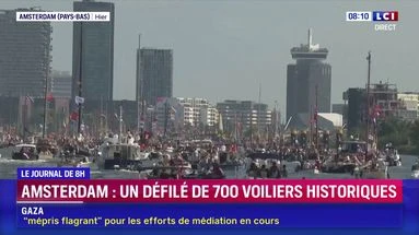 Amsterdam : les images du défile de 700 voiliers lors d'un festival maritime