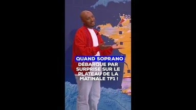 Le chanteur Soprano a fait irruption sur le plateau de Bonjour ! La Matinale TF1 en surprenant Ange Noiret pendant sa météo.