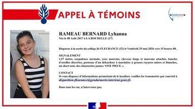 Signalement, suspect interpellé, recherches en cours… Ce que l'on sait après la disparition de Lyhanna, 11 ans, dans le Gers
