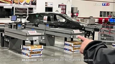 Braquage : une voiture-bélier au milieu des rayons