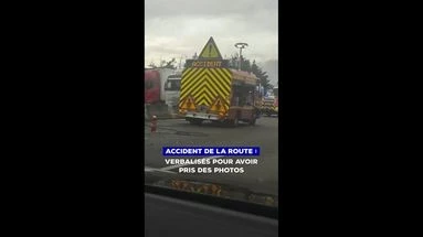 Une centaine d'automobilistes verbalisés après avoir filmé l'accident d'un poids lourd sur l'A7