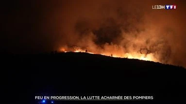 Feu en progression : la lutte acharnée des pompiers
