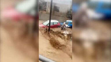 VIDÉO - Inondations en Espagne : une femme sauvée in extremis de sa voiture charriée par un torrent boueux