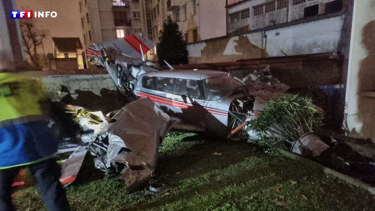 PHOTOS - Villejuif : un petit avion atterrit en urgence en plein centre-ville, les trois occupants blessés