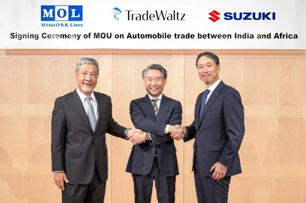 スズキと商船三井など3社、インド・アフリカ自動車貿易で協力覚書を締結