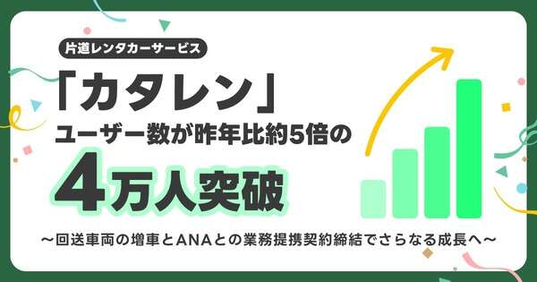 片道レンタカー「カタレン」のPathfinderとANAが業務提携