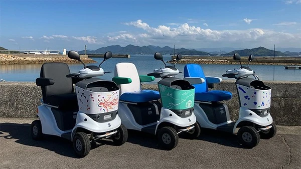 スズキ、セニアカー活用で離島観光を支援…瀬戸内海の粟島で実証開始