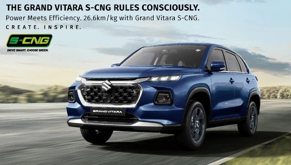 圧縮天然ガスとガソリンで走る、スズキのSUV『グランドビターラ』に「S-CNG」登場